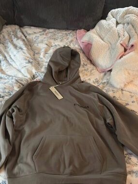 Essentials Oversized Hoodie in Taupe Brown